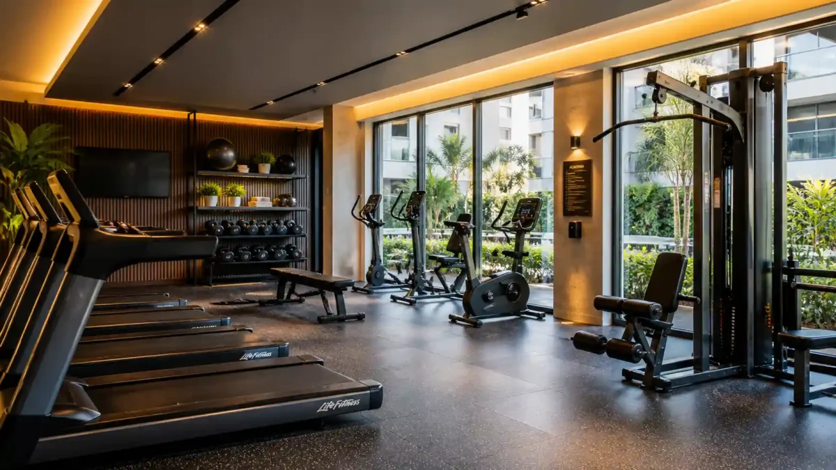 Sala Fitness focada em condomínios. Consultor FIT referencia do mercado de espaço fitness em condomínio